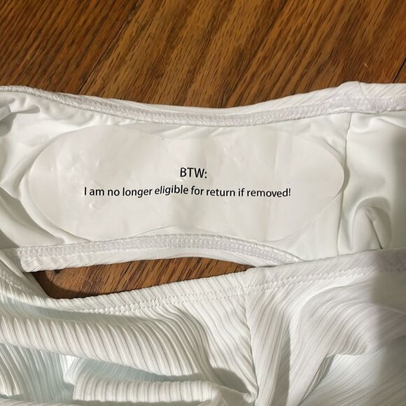 Andie Swim The Tulum One Piece LT Swimsuit White Ribbed Size Medium Tall NWT - Picture 5 of 6